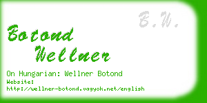 botond wellner business card